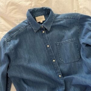 Sezane long sleeve button down shirt